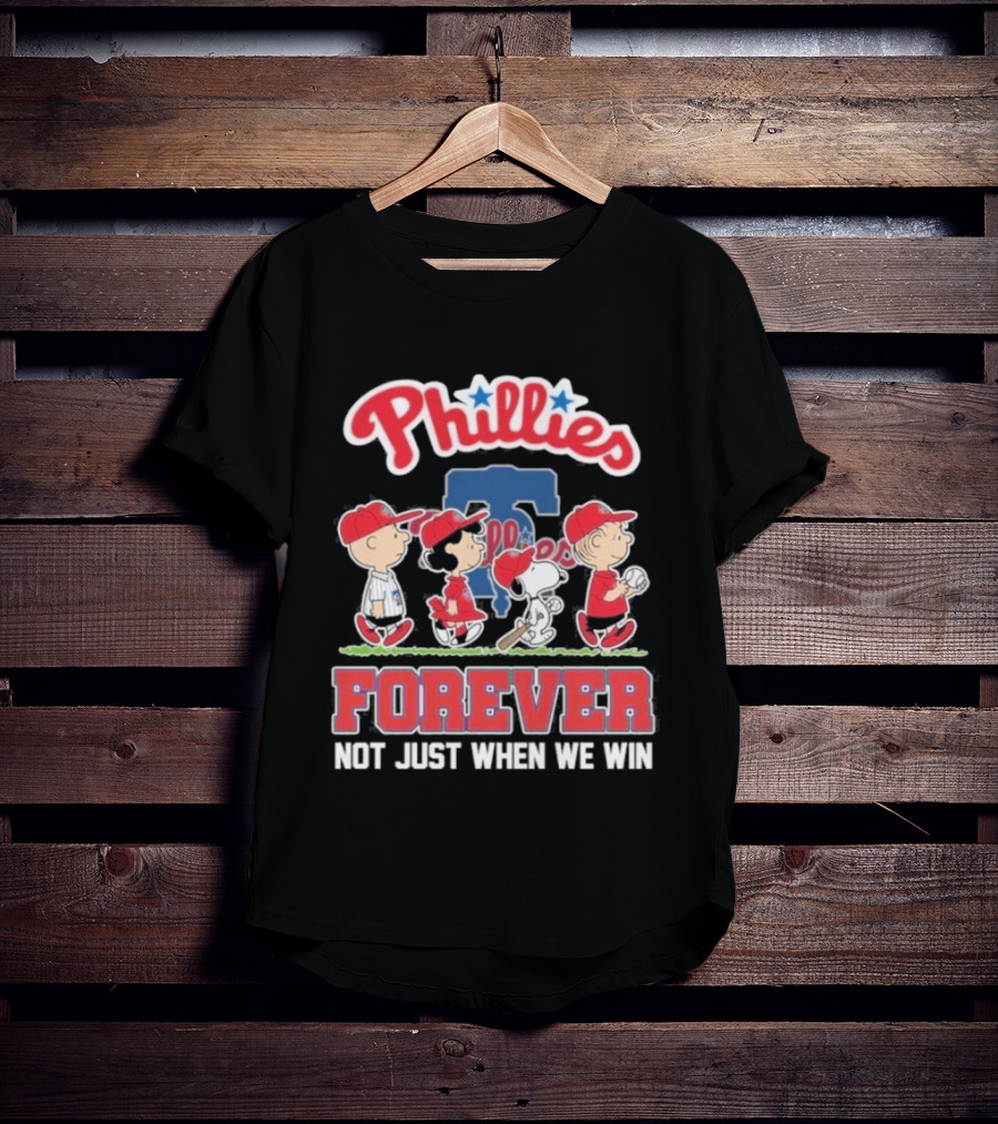 Philadelphia Phillies Peanuts Collaboration Abbey Road Forever Not Just When We Win T-Shirt