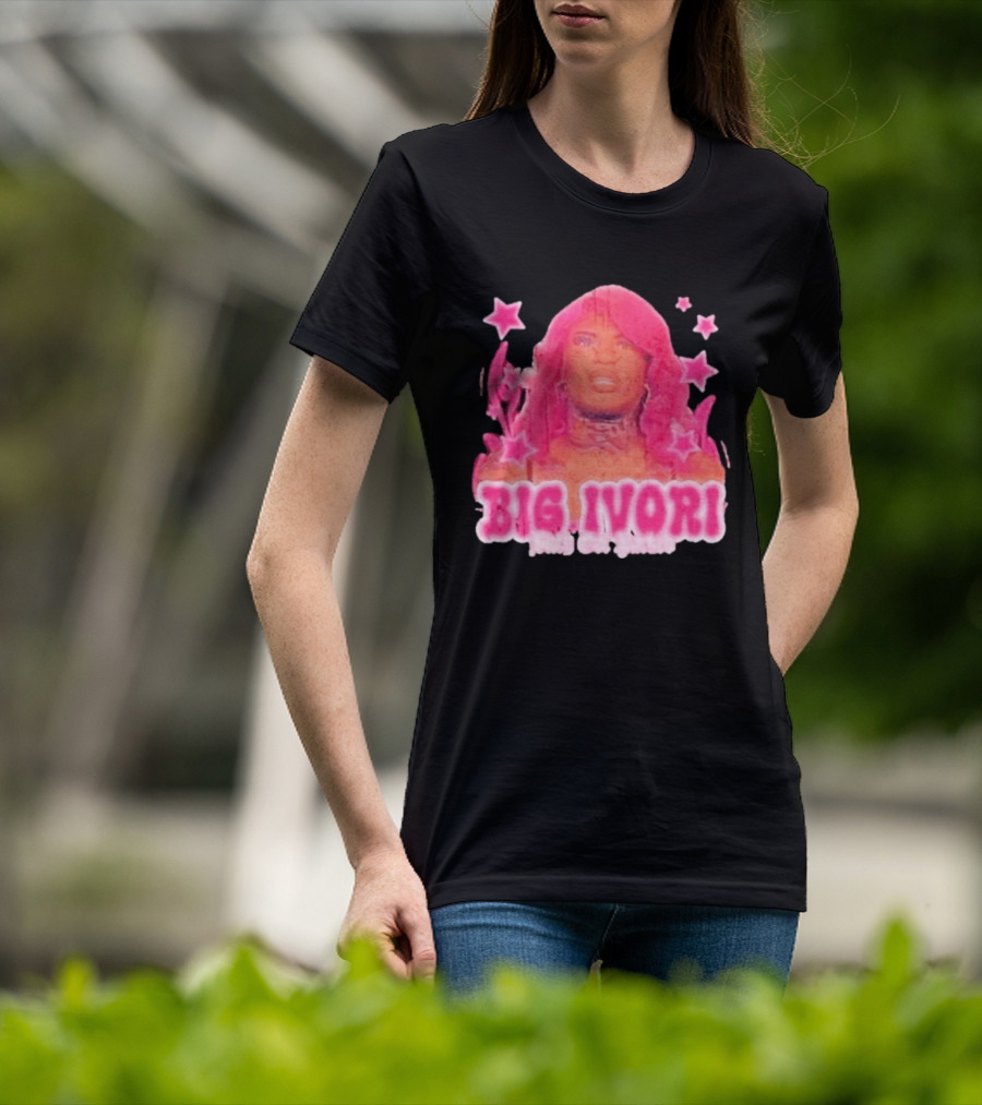 Big Ivori Bitch Got Parked Ivori Minor Stars Retro Pink Aesthetic T-Shirt