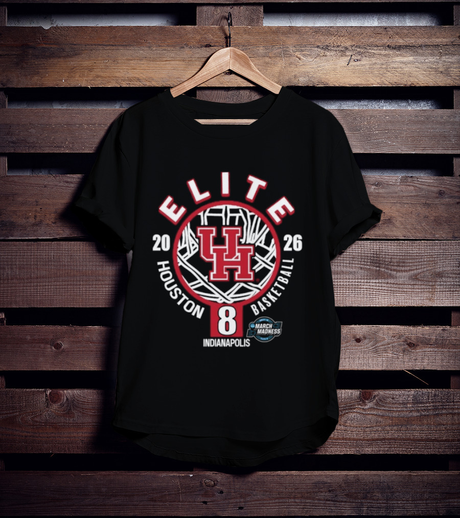 Houston Cougars Elite Eight March Madness 2026 NCAA Basketball Indianapolis T-Shirt