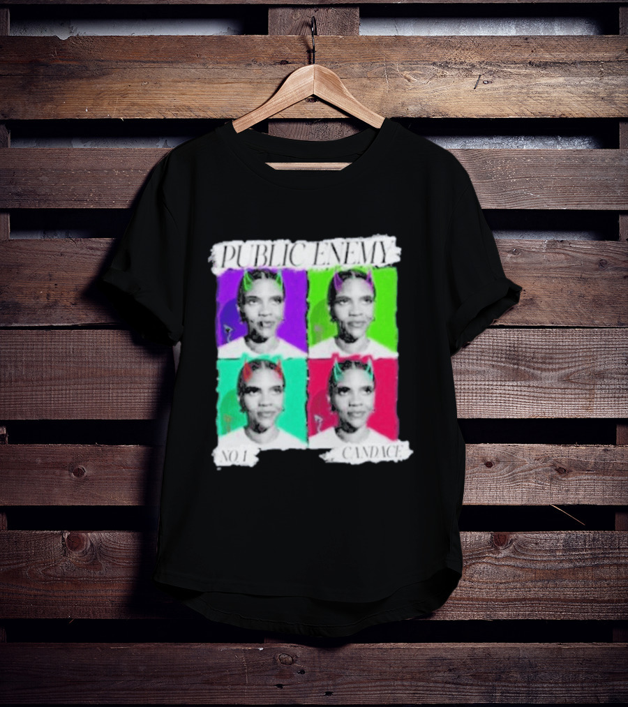 Candace Owens Public Enemy No 1 Pop Art Style Quad T-Shirt