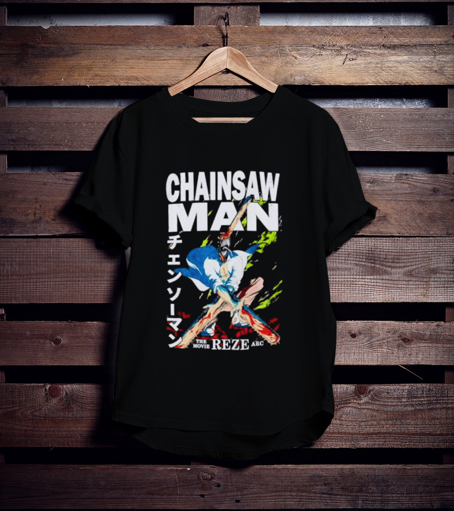 Chainsaw Man Movie Reze Arc Splatter Bold Japanese T-Shirt