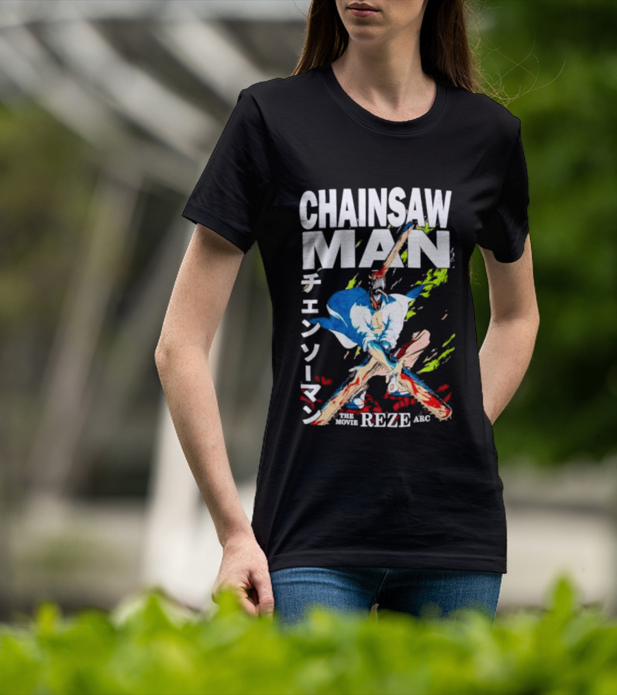 Chainsaw Man Movie Reze Arc Splatter Bold Japanese T-Shirt