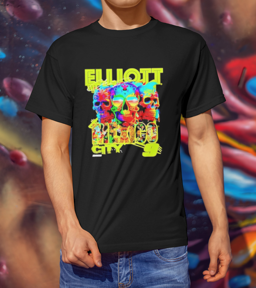 Elliott Mexico City Multicolor Skull T-Shirt