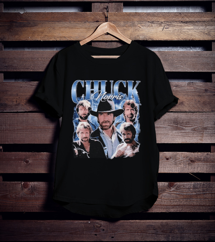 CHUCK NORRIS Iconic Cowboy Multiple Images T-Shirt