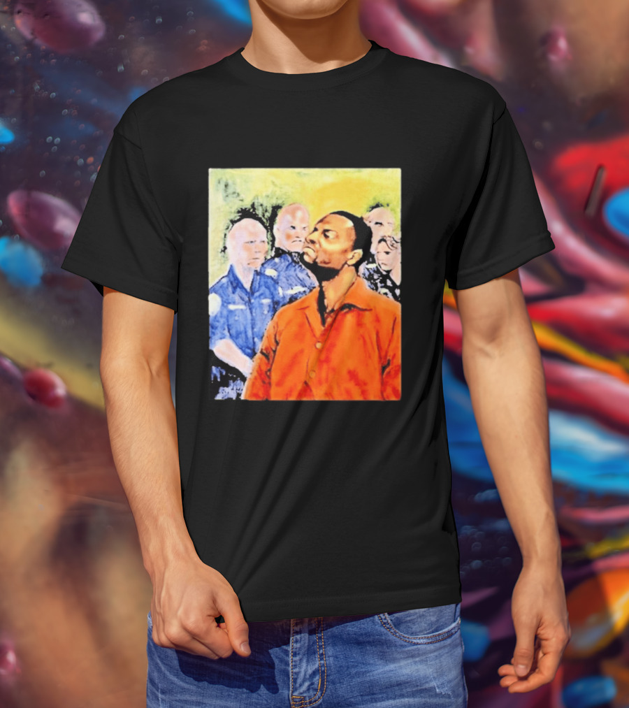 Rodney Hilton Jr Cloutfishing Artwork With Police Officers T-Shirt
