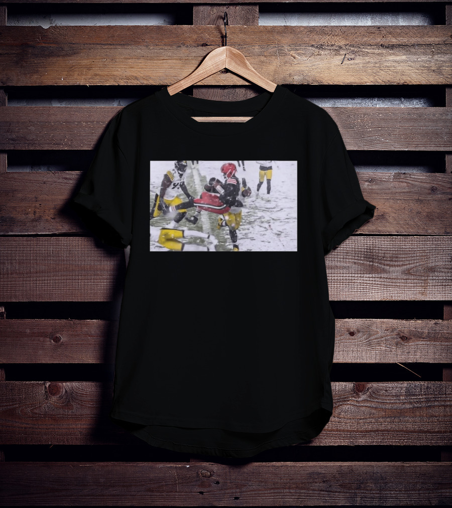 Jameis Winston Cleveland Browns Snow Game Touchdown Action T-Shirt