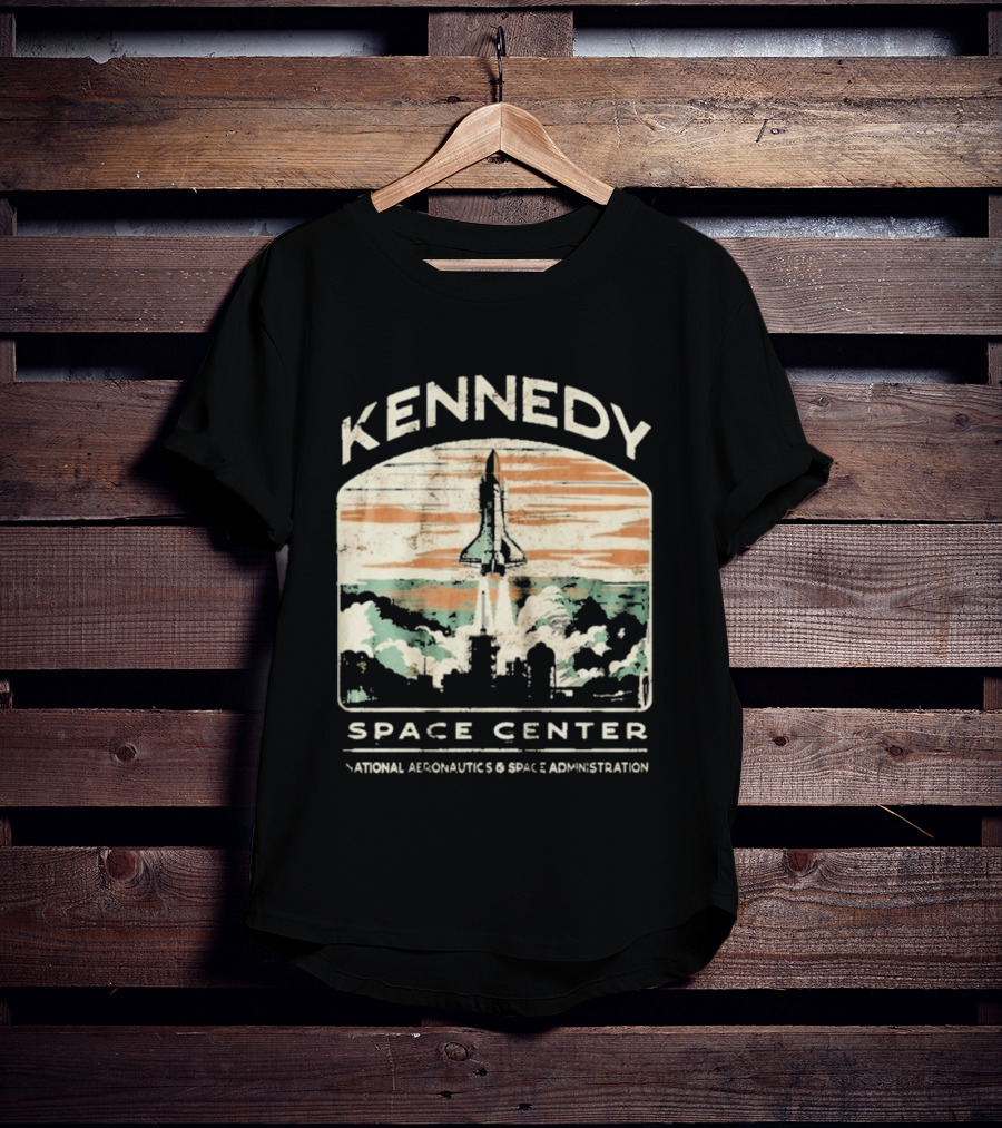 Kennedy Space Center Shuttle Launch NASA Vintage National Aeronautics And Space Administration T-Shirt