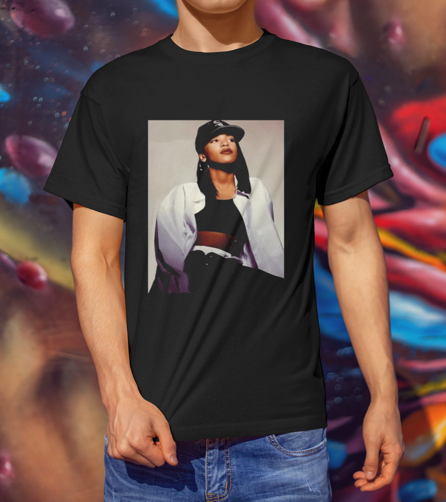 Sacai Aaliyah Black Cap White Sox T-Shirt