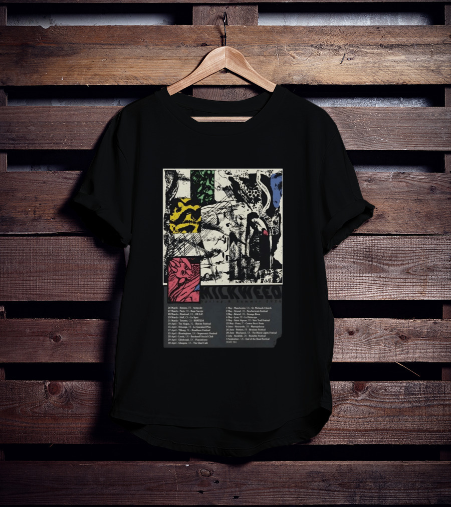 Milkweed Spring Summer Tour 2026 Rennes Paris Montpellier Stroud Bristol 28 March 29 June T-Shirt