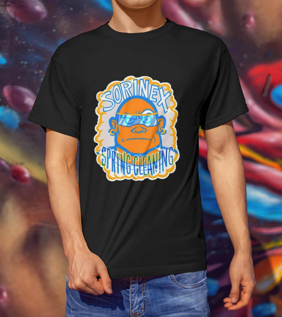 Sorinex Spring Cleaning Blue Orange Bold Character Head T-Shirt