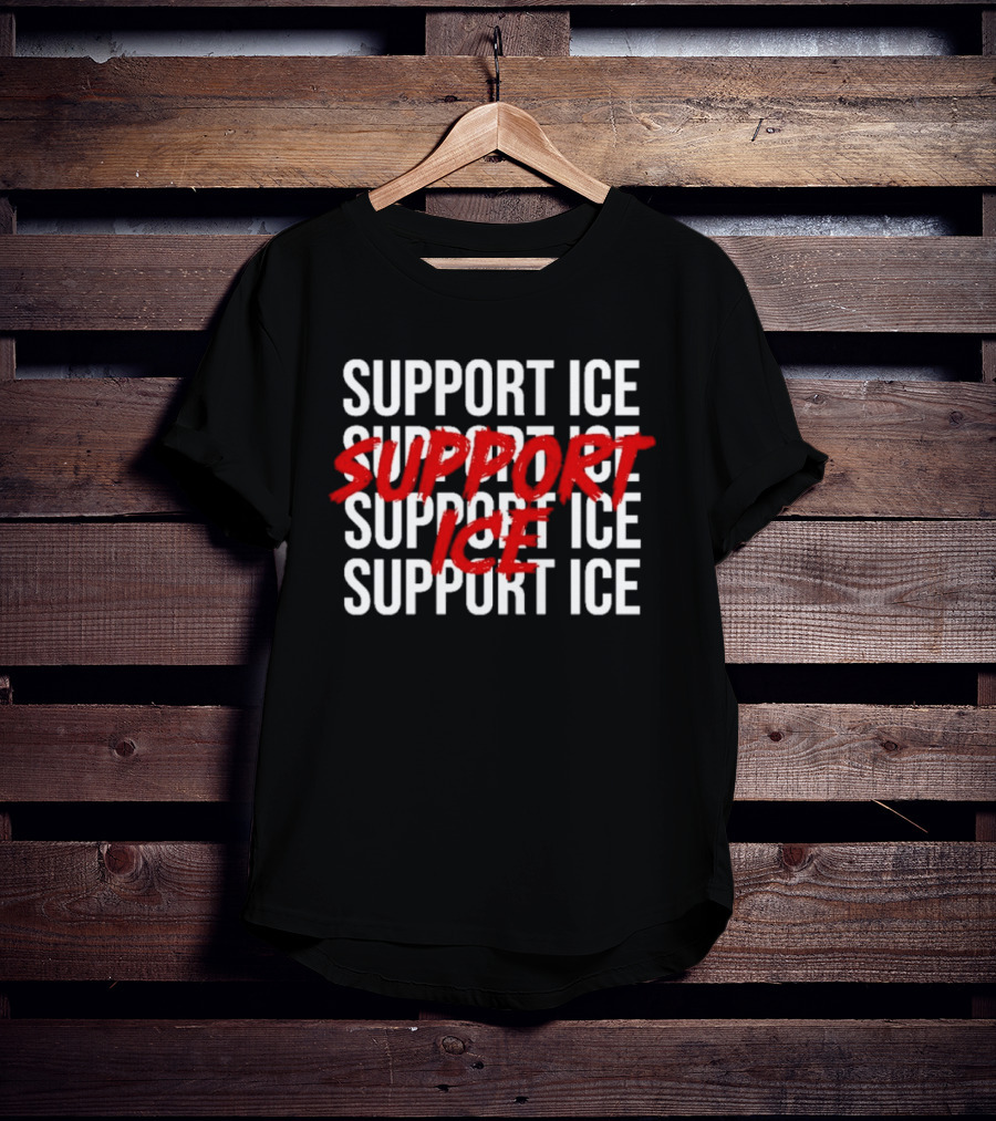 Support Ice Bold Statement Repeated T-Shirt