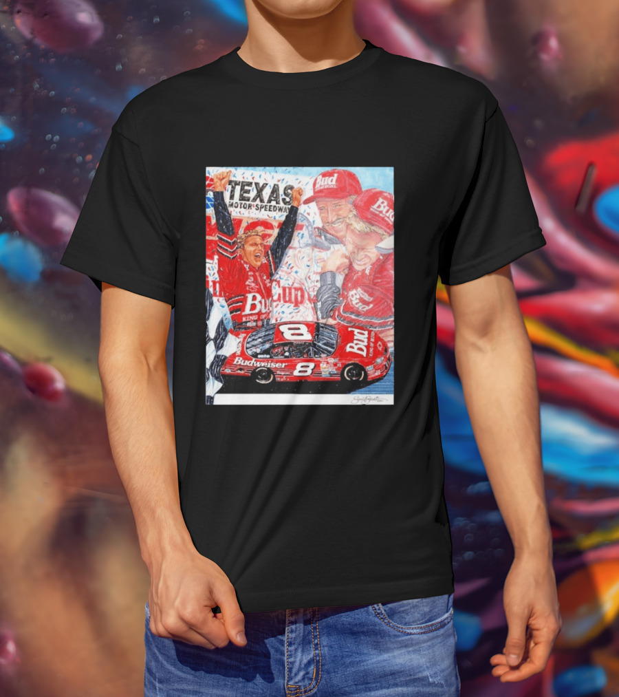 Texas Motor Speedway 2000 Dale Earnhardt Jr NASCAR Cup Series Budweiser Number 8 T-Shirt
