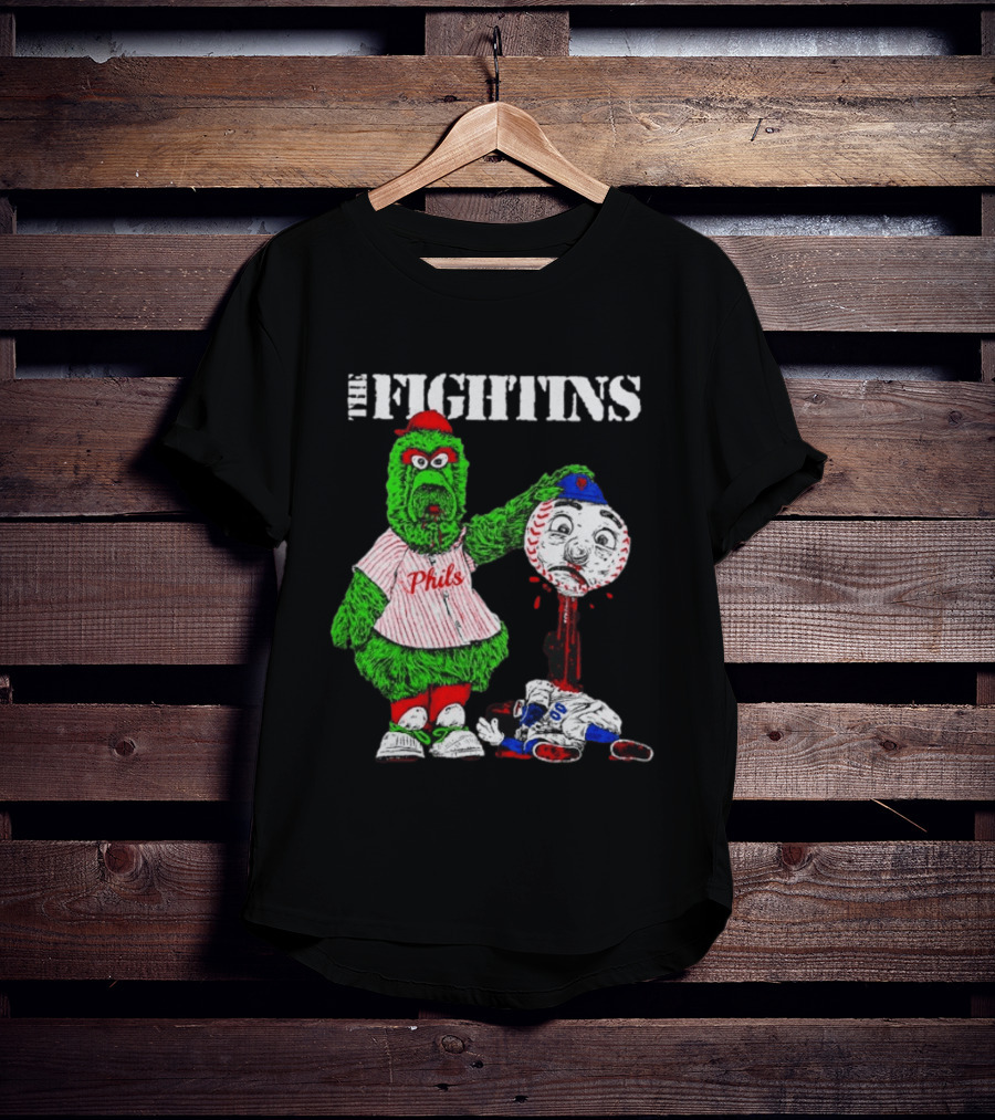 The Fightins Phillie Phanatic Philadelphia Phillies Holding Mr. Met T-Shirt