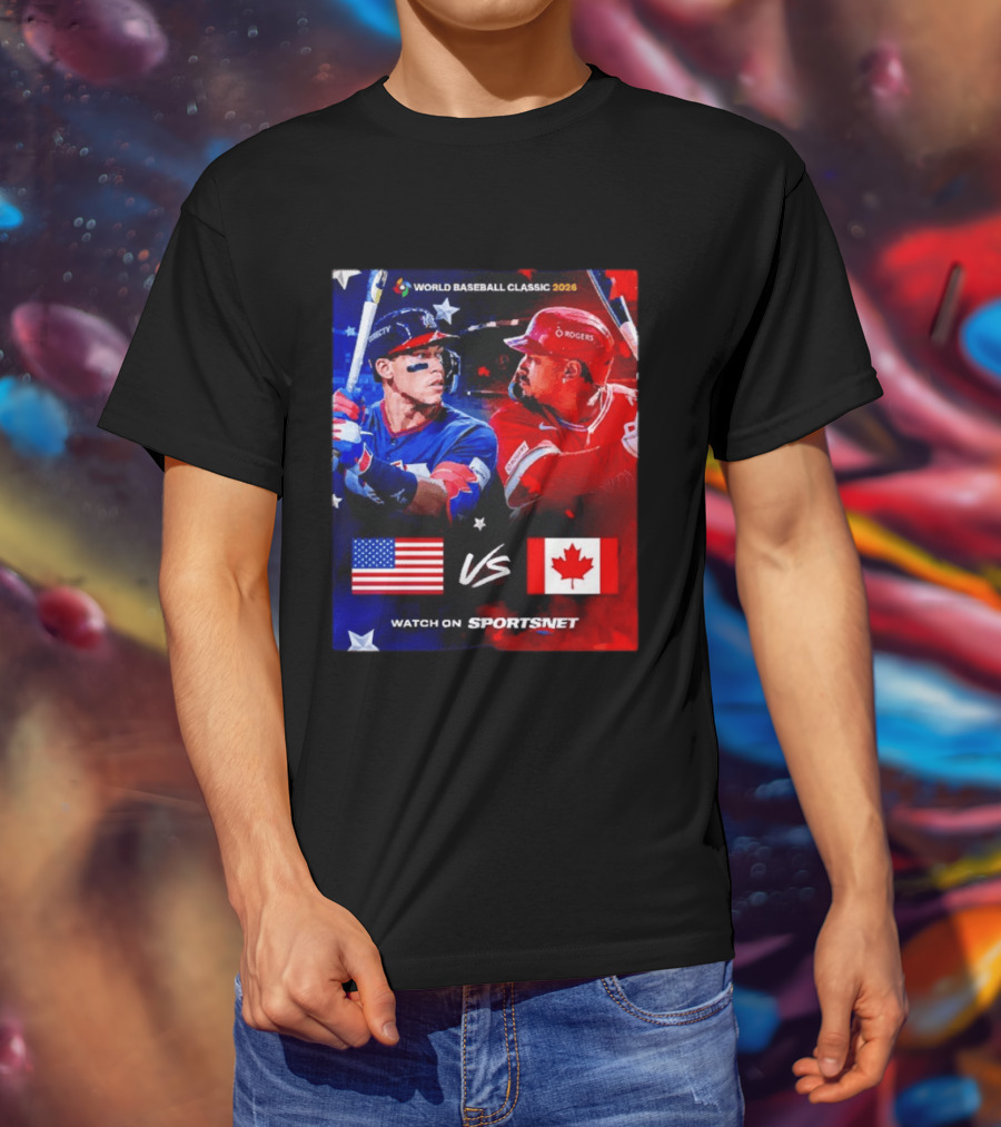 World Baseball Classic 2026 USA Vs Canada Sportsnet Event T-Shirt