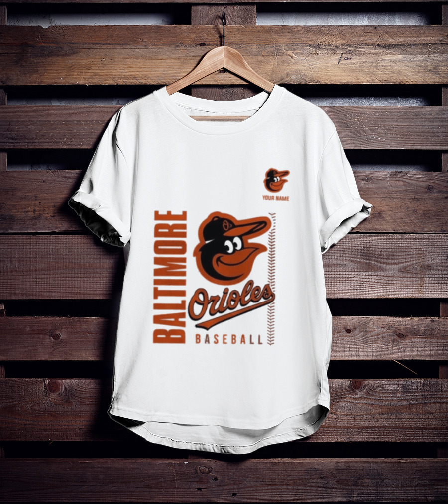 Baltimore Orioles Baseball Team Logo With Mascot Bird T-Shirt