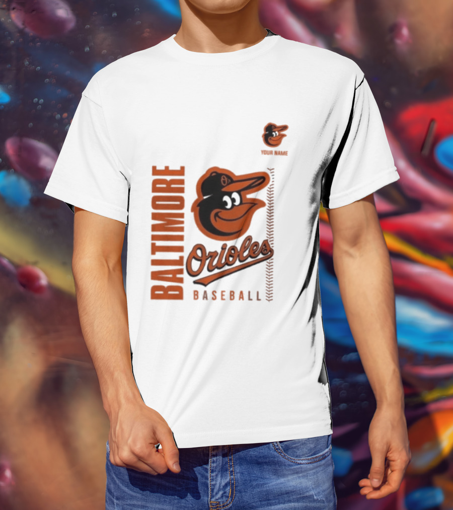 Baltimore Orioles Baseball Team Logo With Mascot Bird T-Shirt