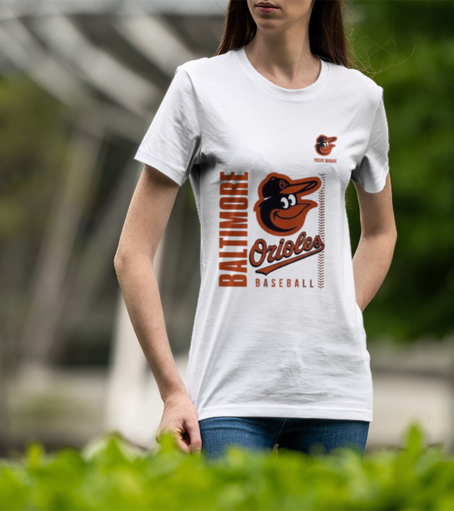 Baltimore Orioles Baseball Team Logo With Mascot Bird T-Shirt