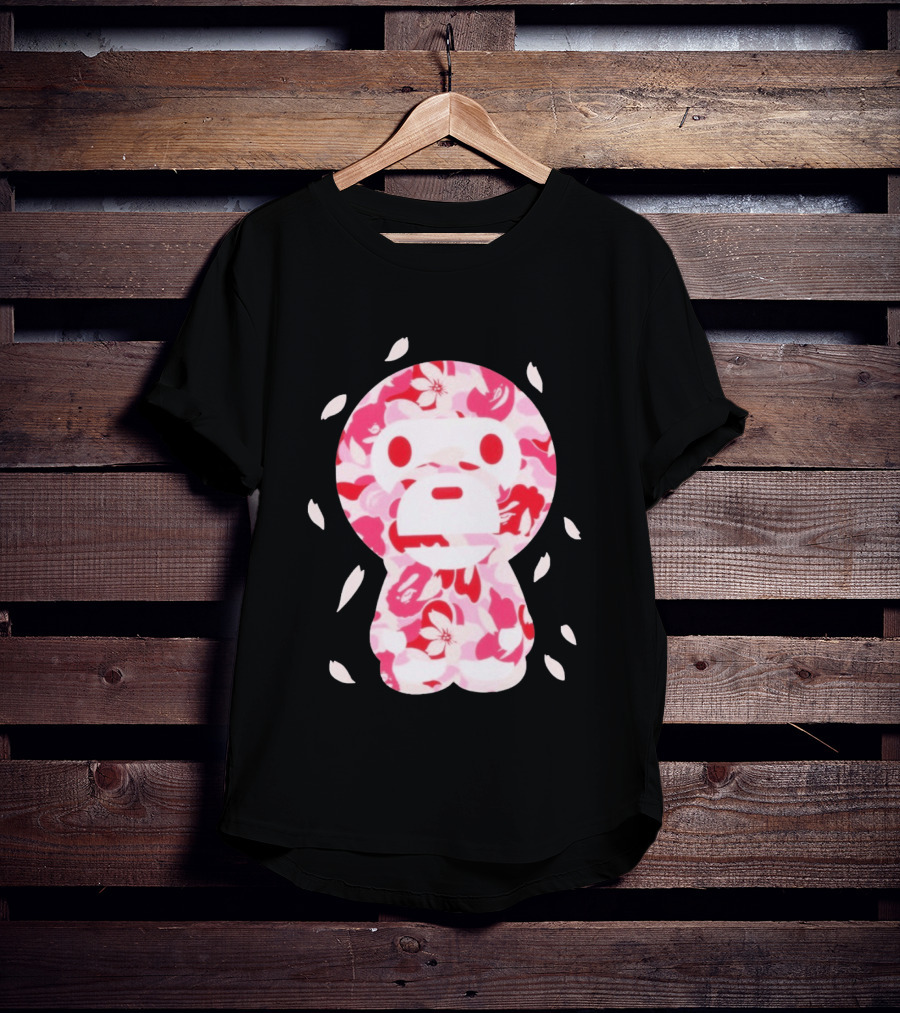 Abc Sakura Camo Baby Milo Cropped Blossom Series T-Shirt