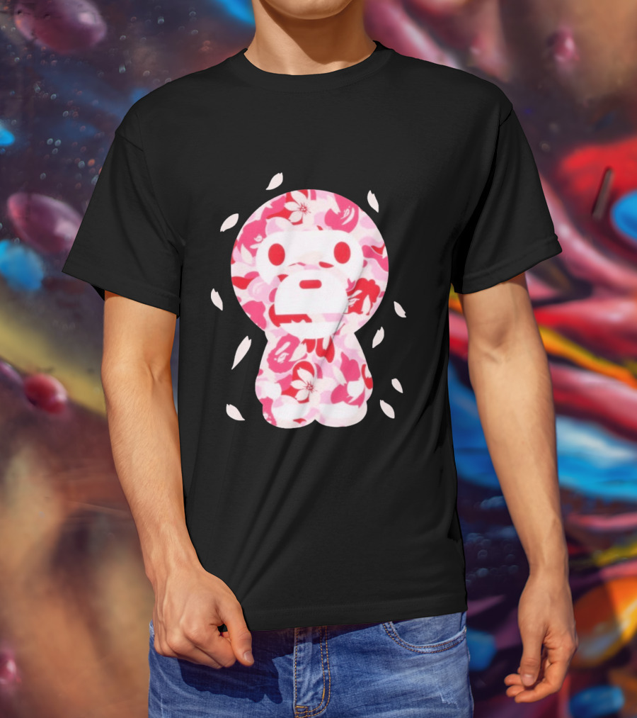 Abc Sakura Camo Baby Milo Cropped Blossom Series T-Shirt