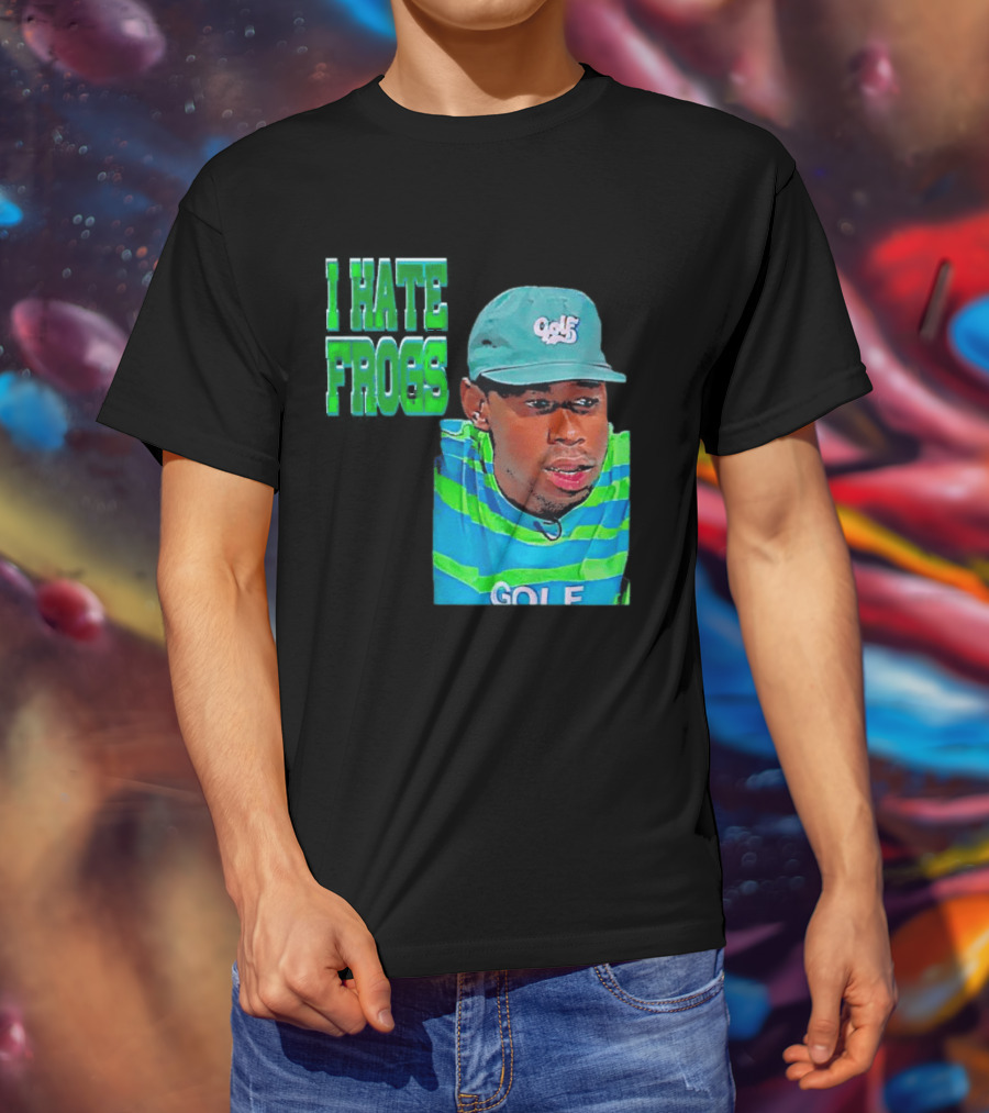 Tyler The Creator I Hate Frogs Meme Golf Hat Striped T-Shirt