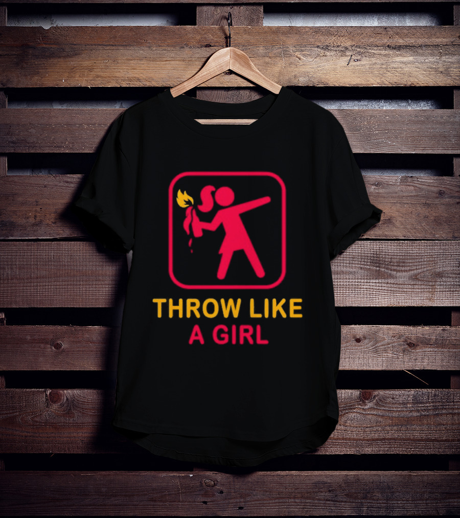 Throw Like A Girl Iconic Feminist Empowerment T-Shirt