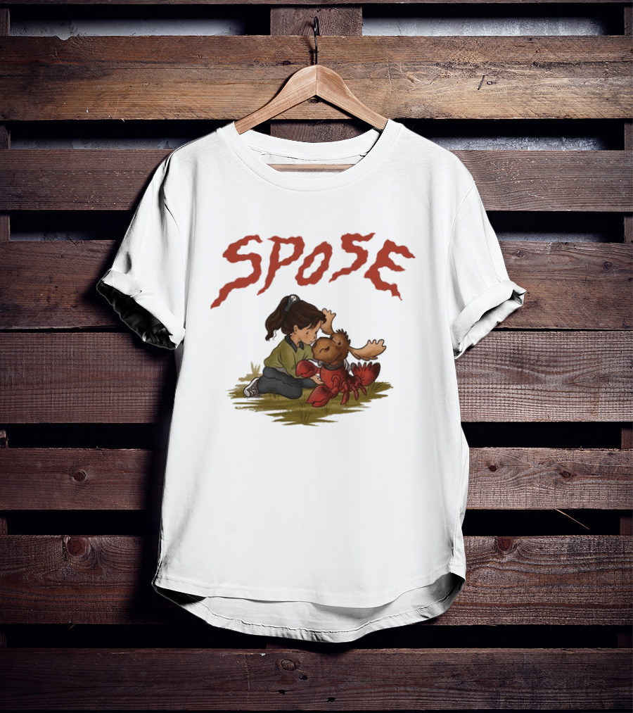 Spose Moose Lobster Ringer Child Petting Hybrid T-Shirt