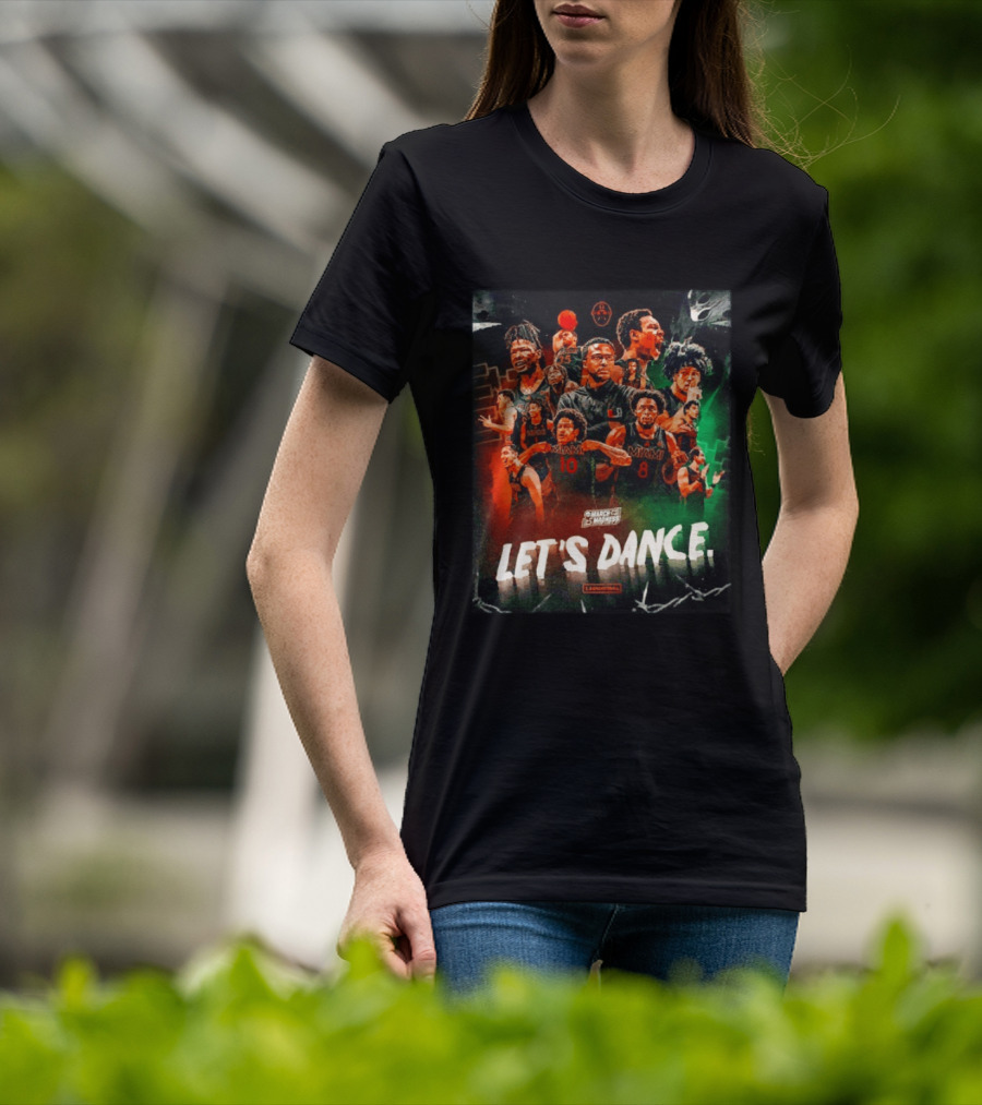 Miami Hurricanes Basketball Let's Dance March Madness Players T-Shirt