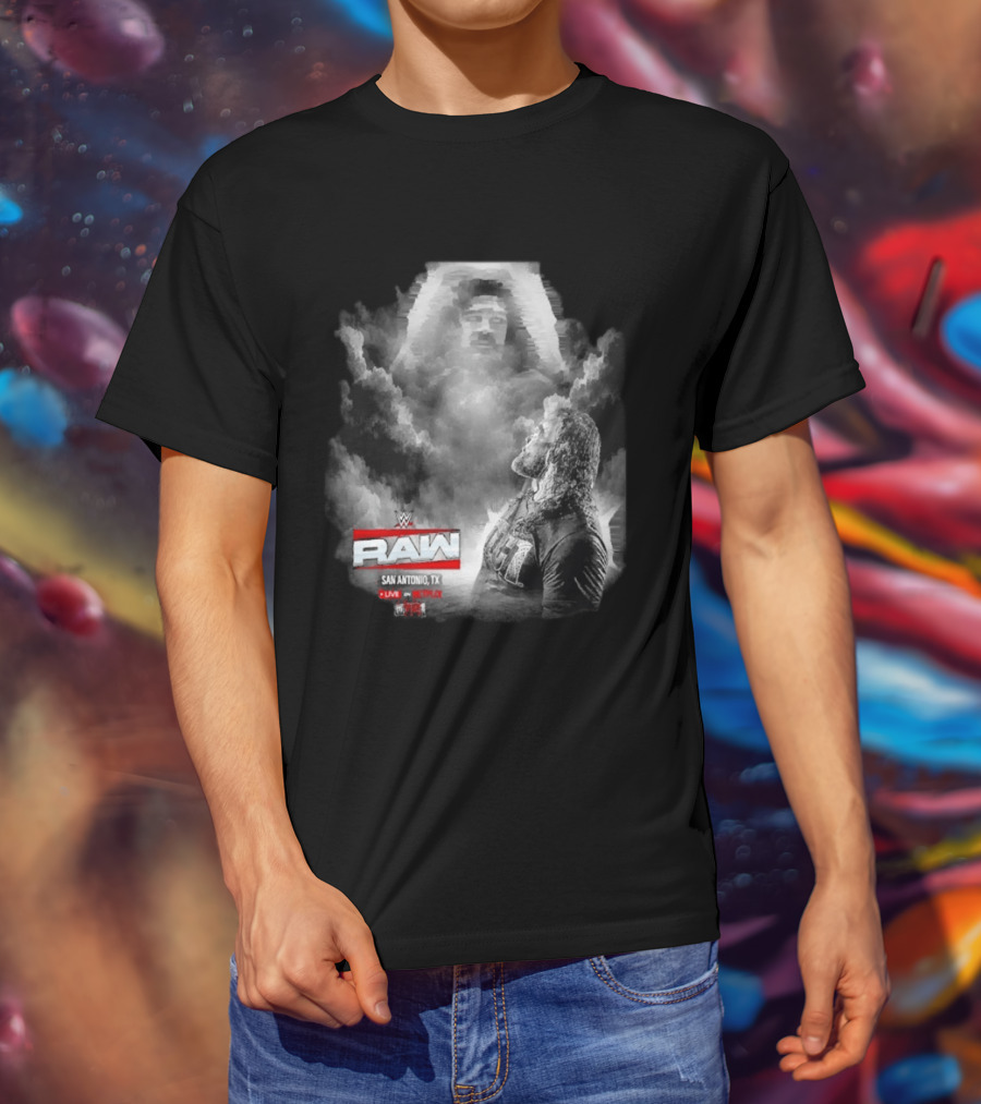 WWE Raw Roman Reigns San Antonio TX Live On USA Network T-Shirt