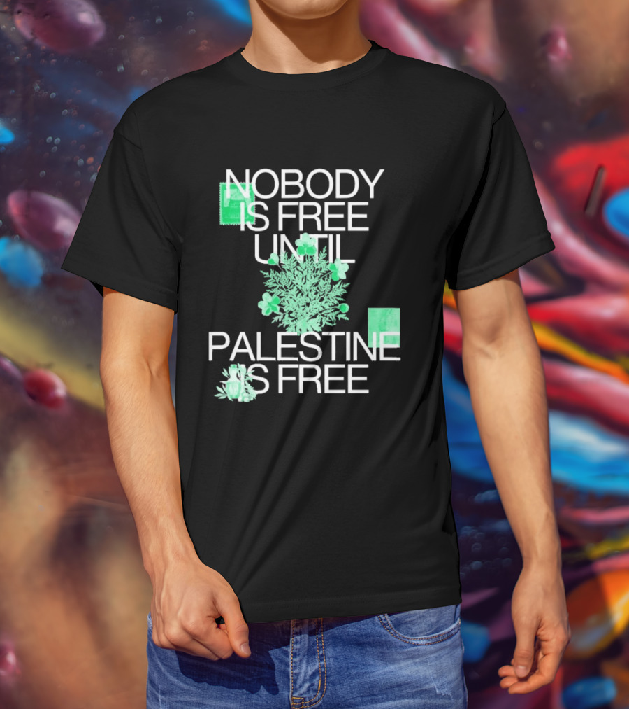Nobody Is Free Until Palestine Is Free St. Patrick's Day Shamrock T-Shirt