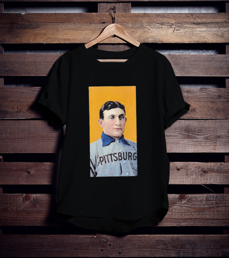 Pittsburgh Vintage Honus Wagner Baseball Player Card T-Shirt