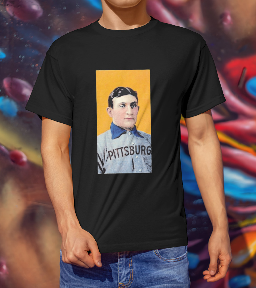 Pittsburgh Vintage Honus Wagner Baseball Player Card T-Shirt