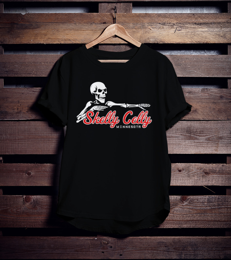 Skelly Celly Minnesota Twins Skeleton Celebration T-Shirt