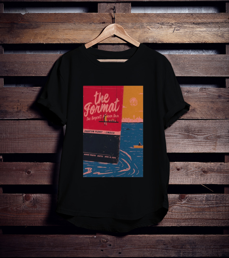 The Format Boycott Heaven Tour Moore Theatre Seattle April 13 2026 Phantom Planet Limbeck T-Shirt