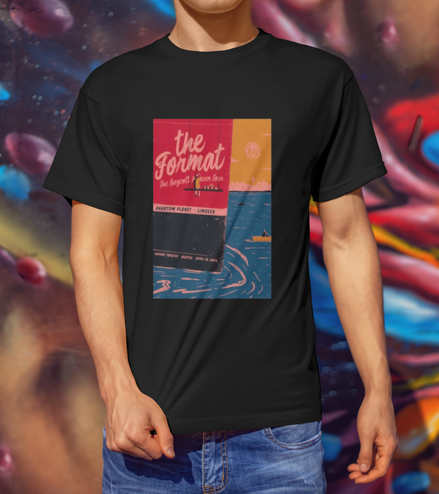 The Format Boycott Heaven Tour Moore Theatre Seattle April 13 2026 Phantom Planet Limbeck T-Shirt