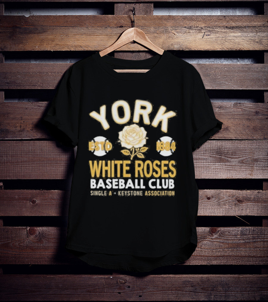 York White Roses Baseball Club Estd 1884 Classic Sports T-Shirt