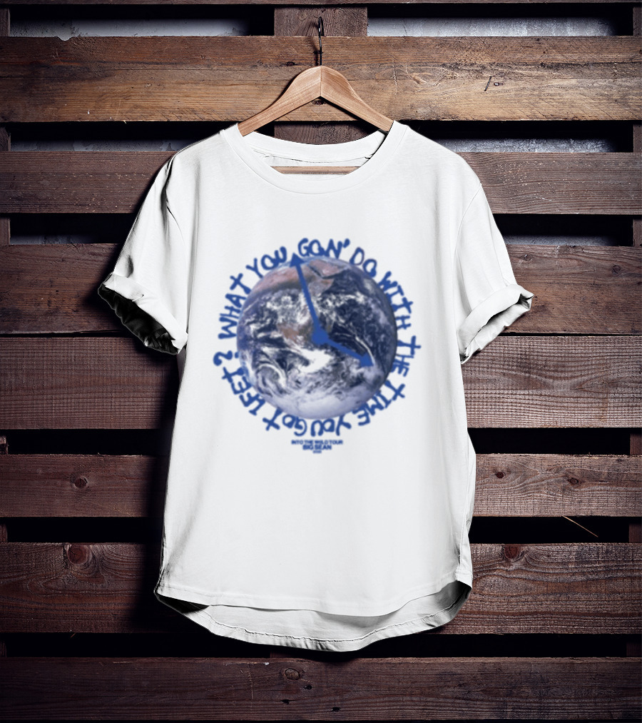 Big Sean Into The W!ld Tour Earth Image With Blue T-Shirt