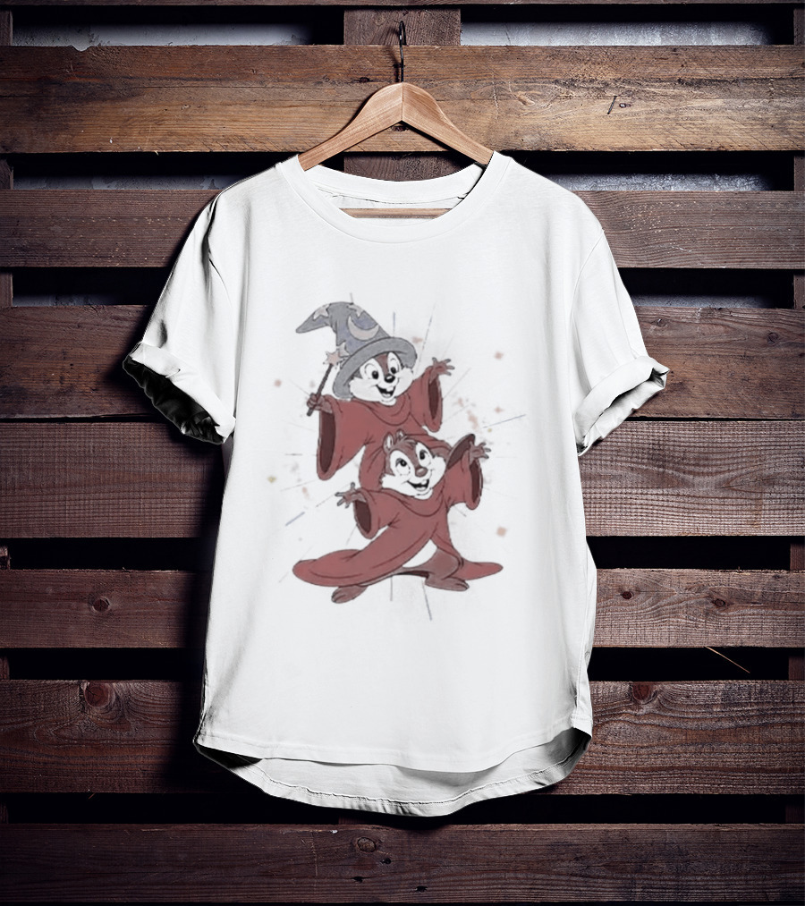 Chip And Dale Disney Wizard Halloween Costumes T-Shirt