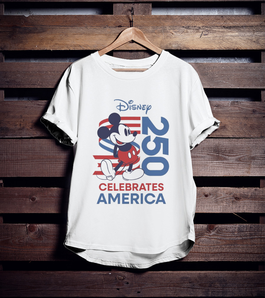Disney Celebrates America Mickey Mouse 250 USA Patriotic Vibe T-Shirt