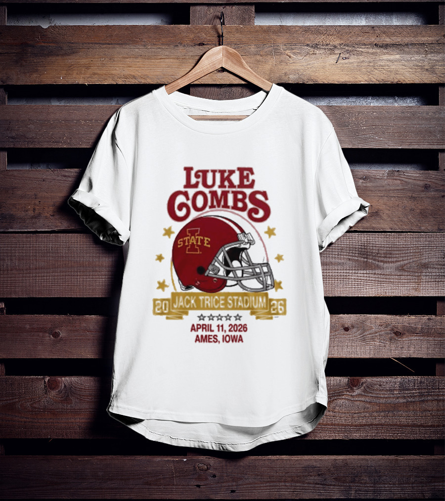 Luke Combs Iowa State Cyclones Football April 11 2023 Ames Iowa T-Shirt