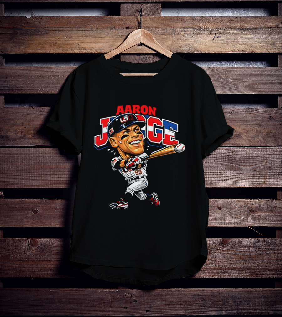 Aaron Judge USA Baseball Classic Swinging Caricature 99 T-Shirt