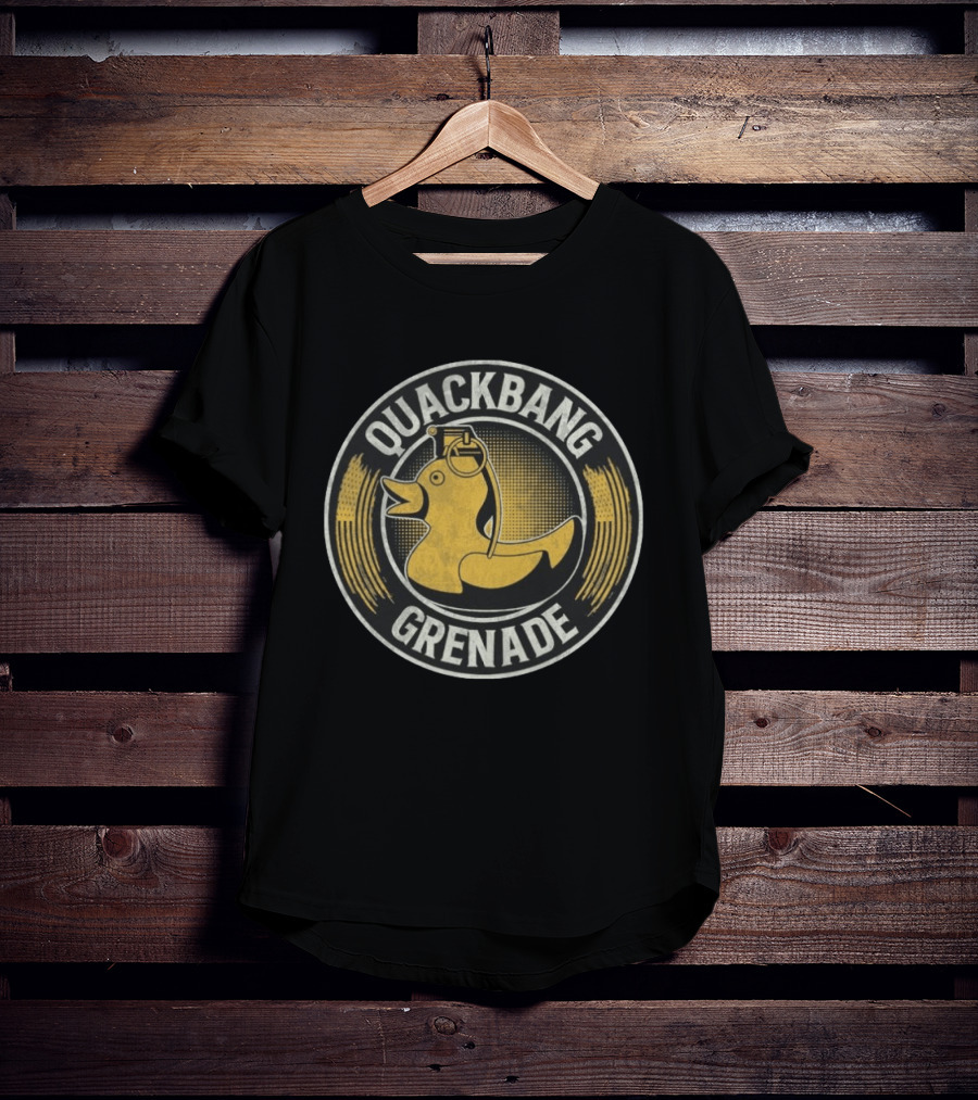 Quackbang Grenade Bunker Branding The Fat Electrician T-Shirt