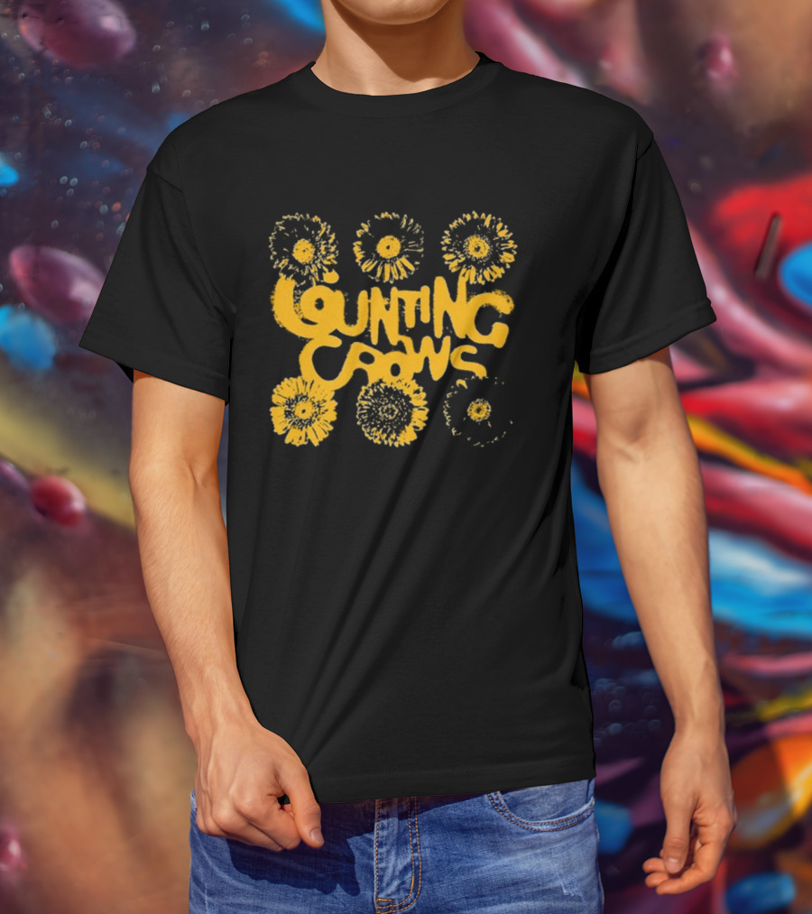 Counting Crows 90's Flower Power Aesthetic T-Shirt