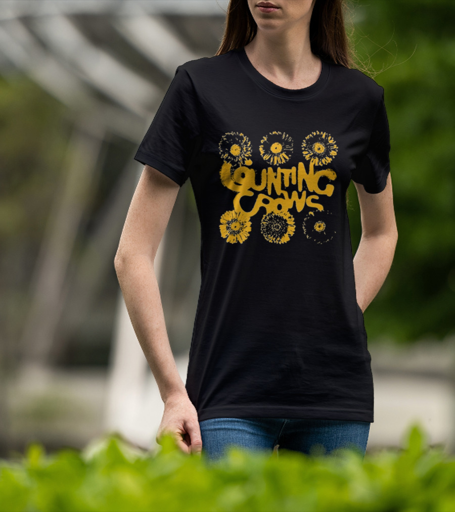 Counting Crows 90's Flower Power Aesthetic T-Shirt
