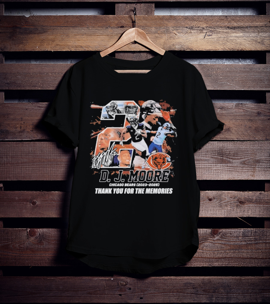 D J Moore Chicago Bears 2023 2025 Thank You For The Memories T-Shirt