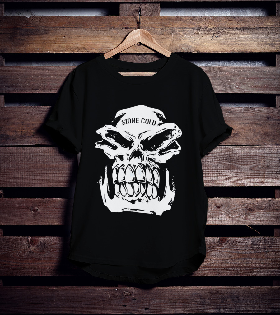 Stone Cold Steve Austin Hellraiser Skull Snow Wash T-Shirt