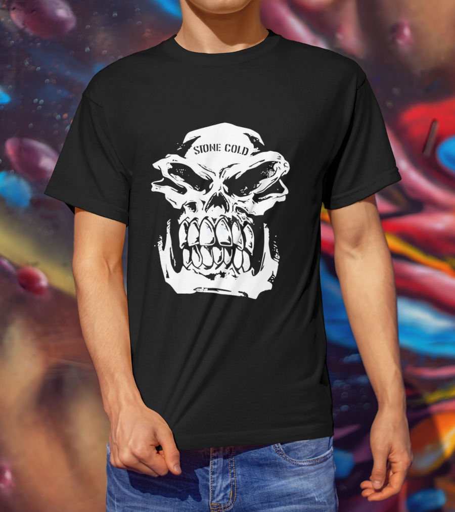 Stone Cold Steve Austin Hellraiser Skull Snow Wash T-Shirt