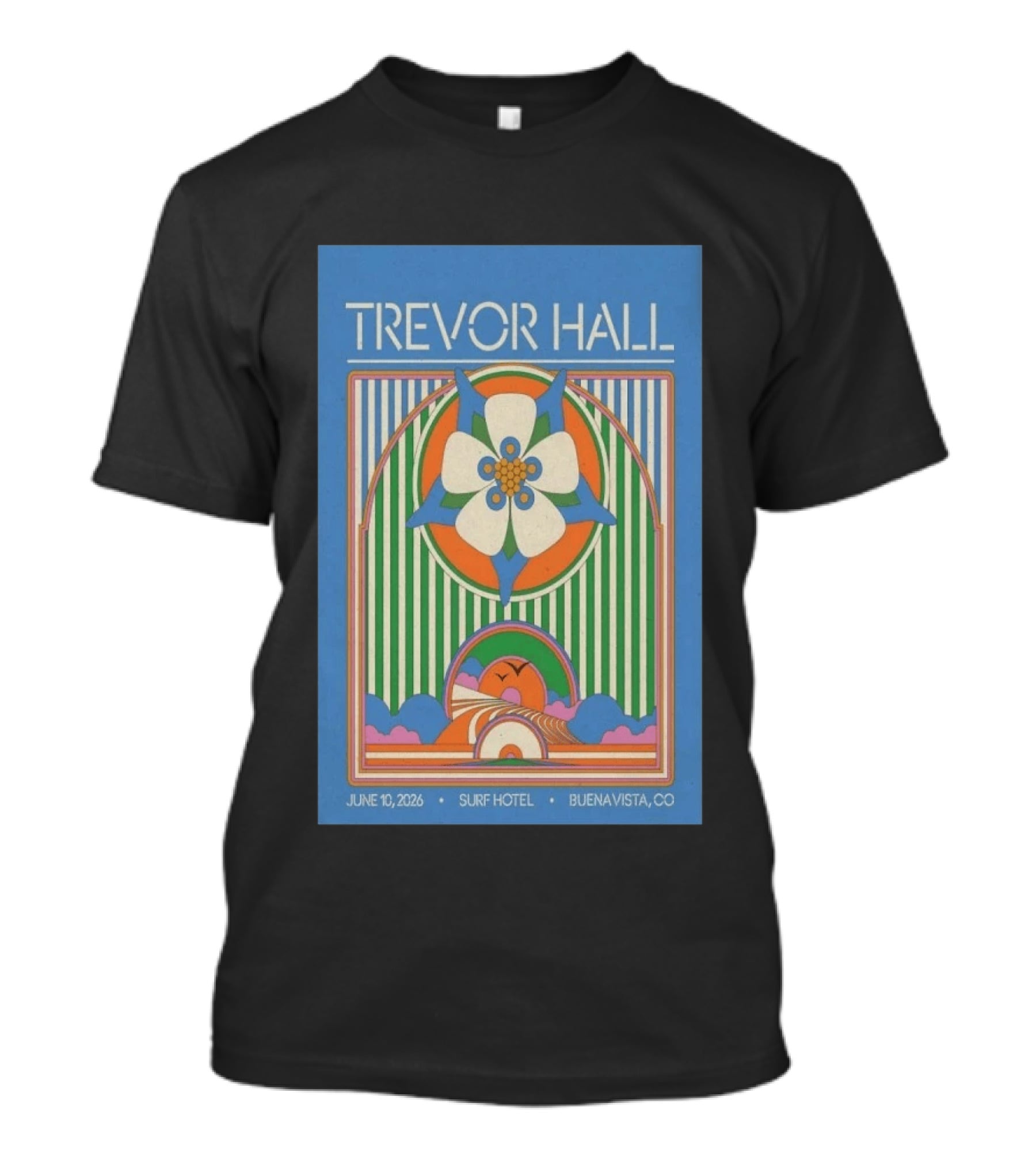 Trevor Hall June 10 2026 Surf Hotel Buena Vista CO Vibrant Floral T-Shirt