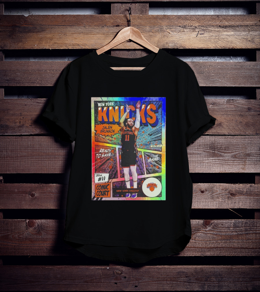 New York Knicks Jalen Brunson Comic Court Issue 11 T-Shirt