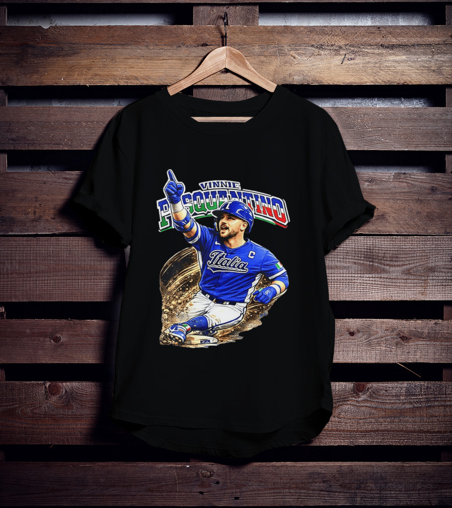 Vinnie Pasquantino Italy Baseball Classic Caricature Italia Jersey Celebration T-Shirt