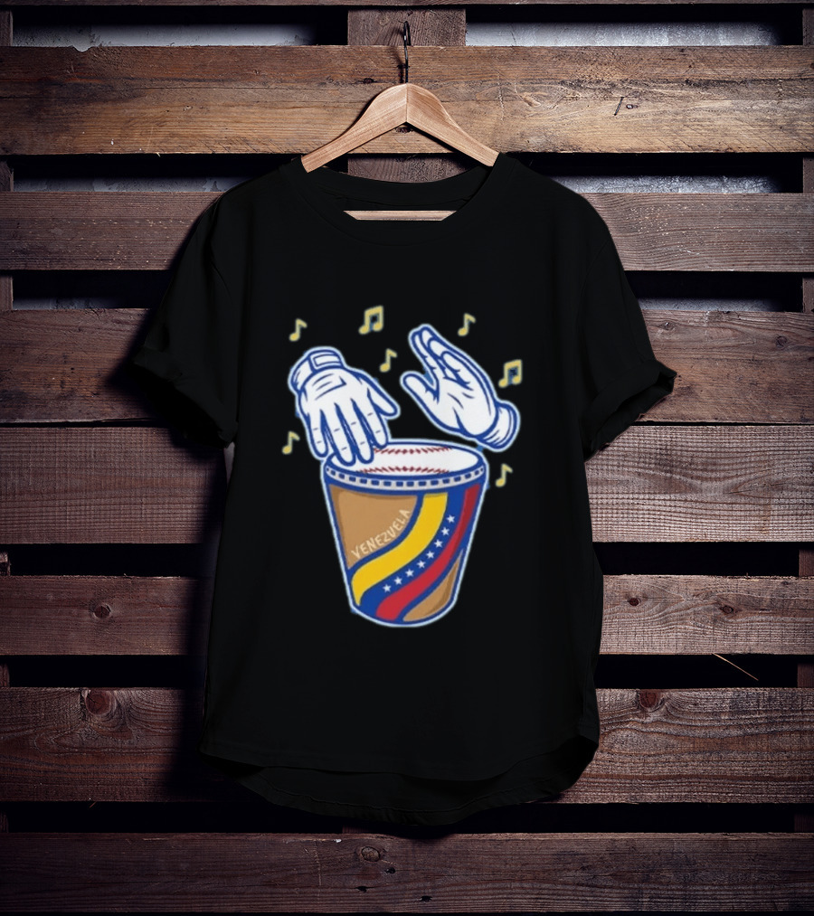 Willson Contreras Venezuela Baseball Tambor Musical Notes T-Shirt